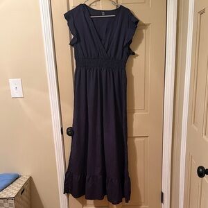 SHEIN Dark Blue Maxi Dress